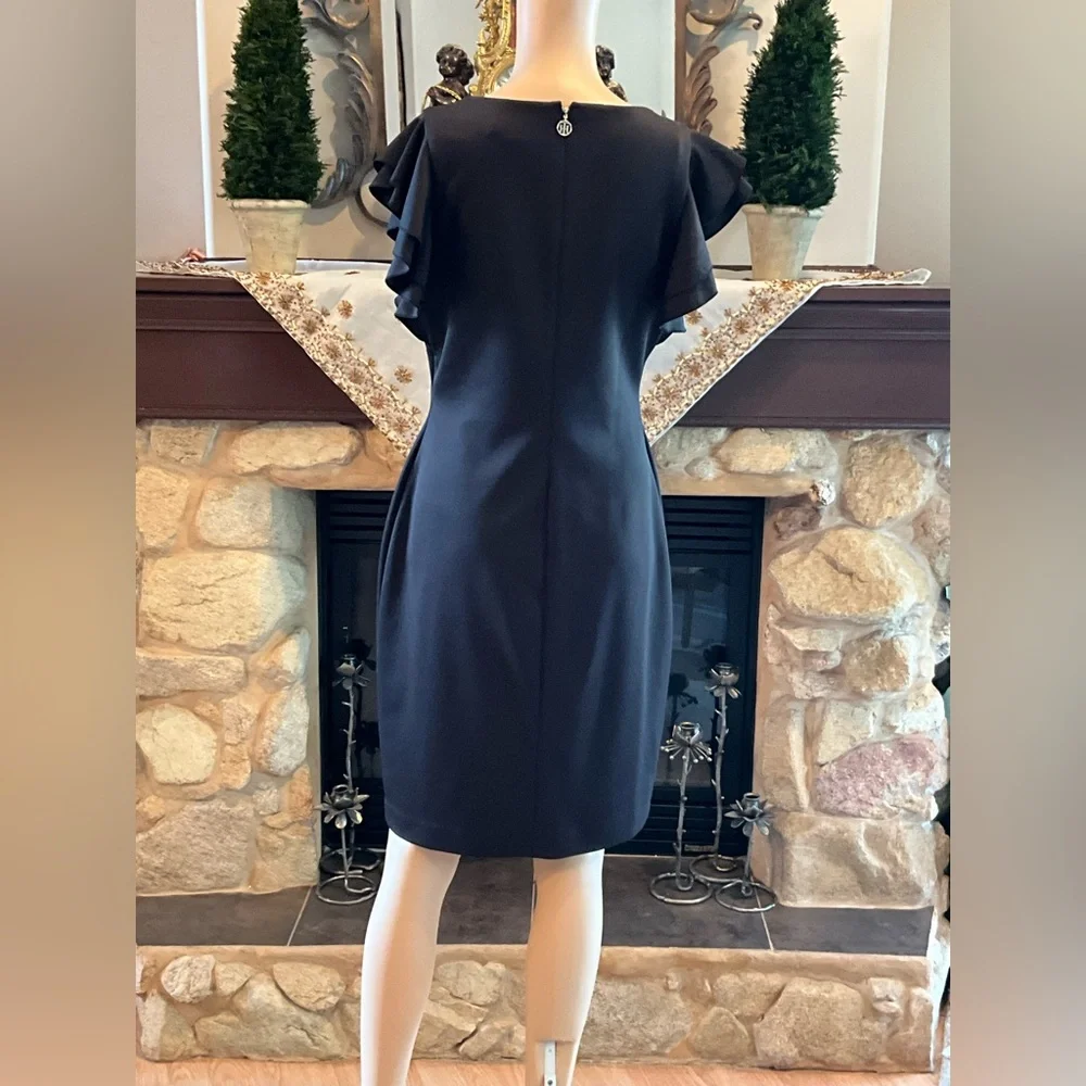 Tommy Hilfiger Women’s Flutter Sleeves Scuba Dress 10 - Picture 8 of 14